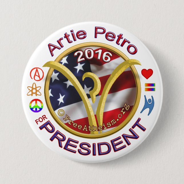 Artie for President 7.5 Cm Round Badge (Front)
