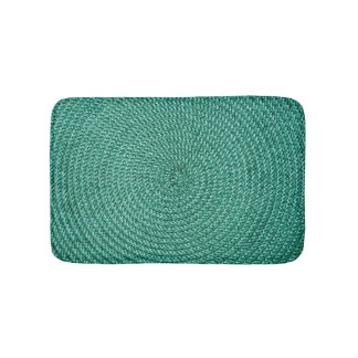 Artificial braided green fabric texture. bath mat