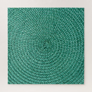Artificial braided green fabric texture. jigsaw puzzle