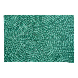 Artificial braided green fabric texture. pillowcase