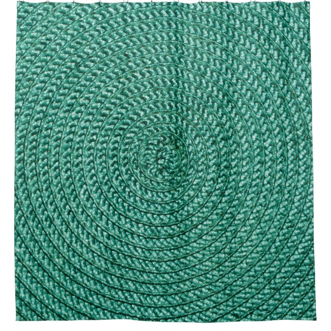 Artificial braided green fabric texture. shower curtain (Front)
