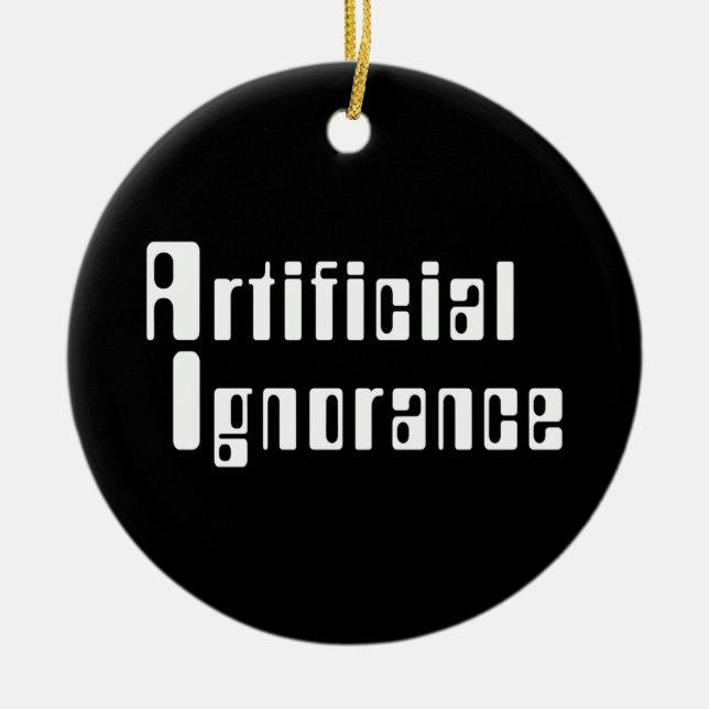Artificial Ignorance Ceramic Tree Decoration (Front)