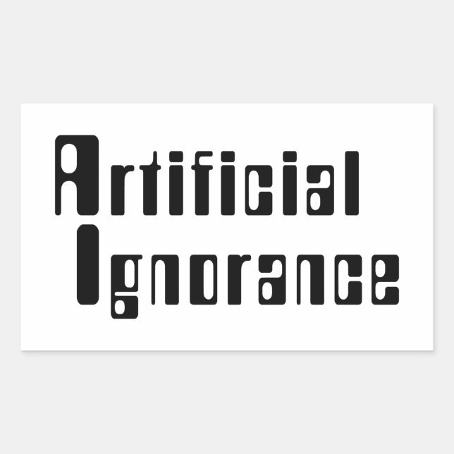 Artificial Ignorance Rectangular Sticker (Front)