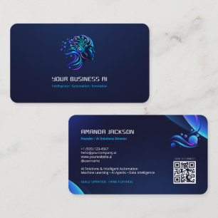 Artificial Intelligence AI Tech Developer Business Card