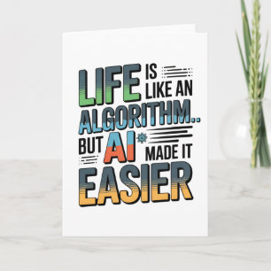 Artificial Intelligence Algorithm Life Card