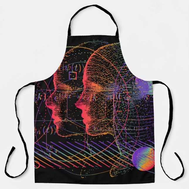Artificial Intelligence and Virtual Reality concep Apron (Front)
