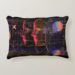Artificial Intelligence and Virtual Reality concep Decorative Cushion