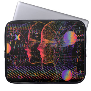Artificial Intelligence and Virtual Reality concep Laptop Sleeve