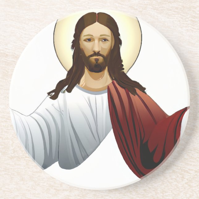 Artificial Intelligence Art of Jesus with Arms Out Coaster (Front)
