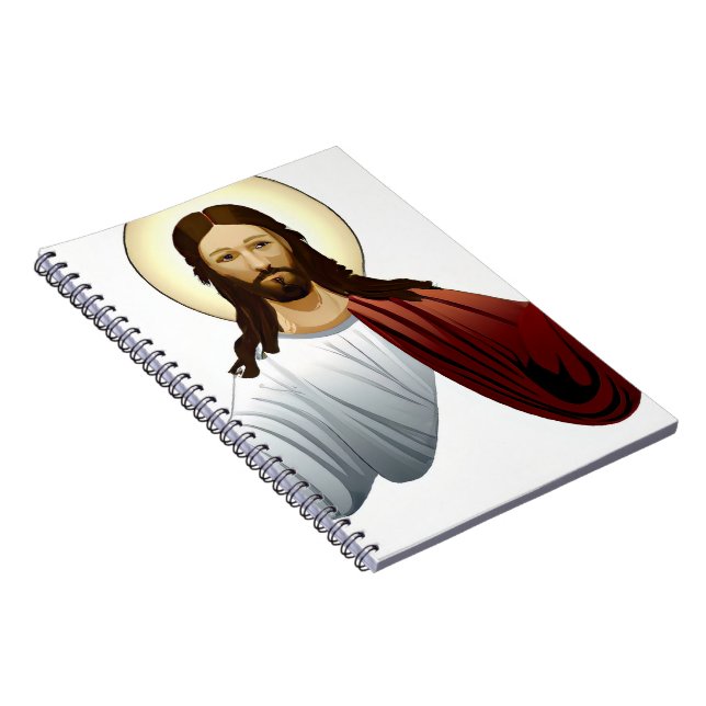 Artificial Intelligence Art of Jesus with Arms Out Notebook (Right Side)