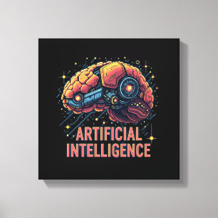 Artificial Intelligence Brain Canvas Art