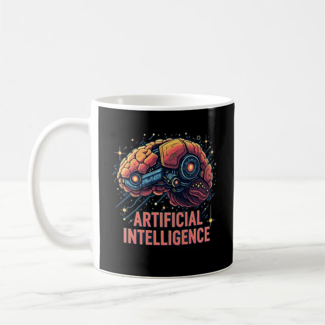 Artificial Intelligence Brain Coffee Mug (Left)