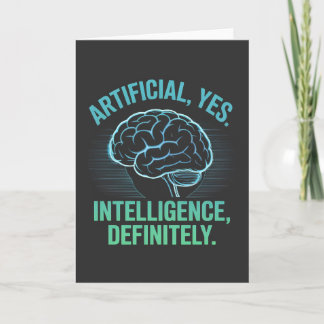 Artificial Intelligence Brain Humor Design Card