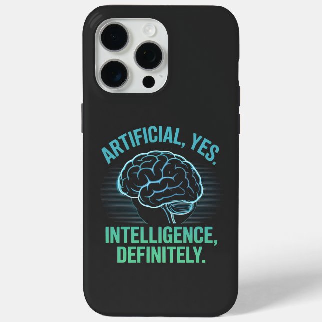 Artificial Intelligence Brain Humor Design Case-Mate iPhone Case (Back)