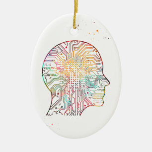 Artificial Intelligence Ceramic Tree Decoration