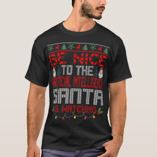Artificial Intelligence Christmas Santa Claus Gift T-Shirt