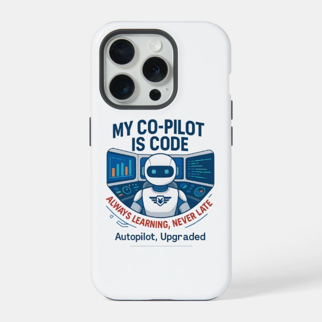 Artificial Intelligence Co-Pilot Code Design iPhone Case (Back)