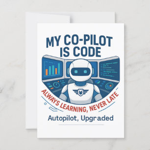 Artificial Intelligence Co-Pilot Code Design Postcard