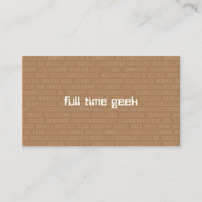 Artificial Intelligence Computer AI Binary Numbers Business Card (Front)