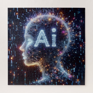 Artificial Intelligence, Conceptual illustration.  Jigsaw Puzzle