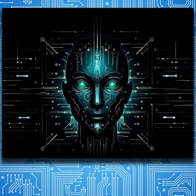 Artificial intelligence digital science robotics poster (Creator Uploaded)