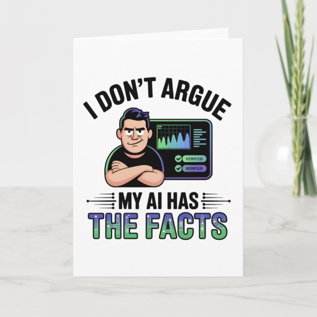 Artificial Intelligence Facts Humour Design Card (Front)