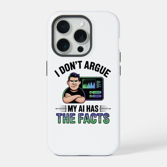 Artificial Intelligence Facts Humour Design iPhone Case (Back)