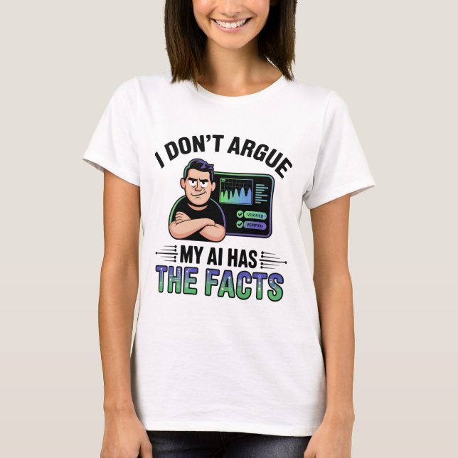 Artificial Intelligence Facts Humour Design T-Shirt (Front)