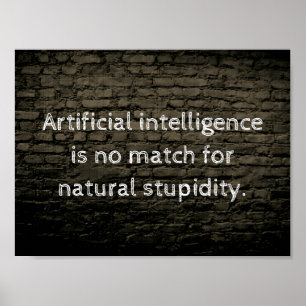 Artificial intelligence joke poster
