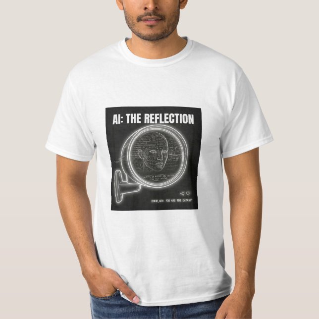 Artificial Intelligence Mirror Data Self Cyberpunk T-Shirt (Front)
