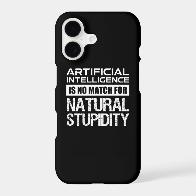 Artificial Intelligence Natural Stupidity Funny (Back)