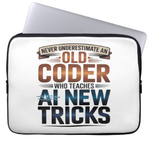 Artificial Intelligence Old Coder Design Laptop Sleeve
