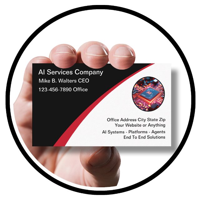 Artificial Intelligence or AI Theme Business Cards (Creator Uploaded)