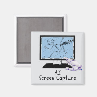 Artificial Intelligence Screen Capture Cartoon Magnet