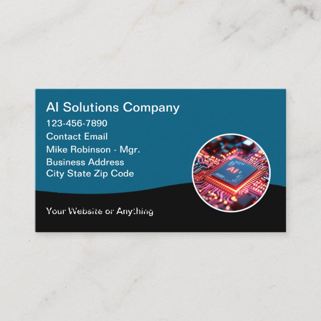 Artificial Intelligence Services New Business Card (Front)