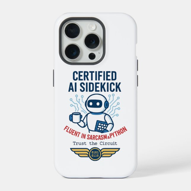 Artificial Intelligence Sidekick Funny Design iPhone Case (Back)