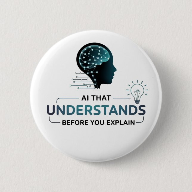 Artificial Intelligence Smart Tech Design 6 Cm Round Badge (Front)