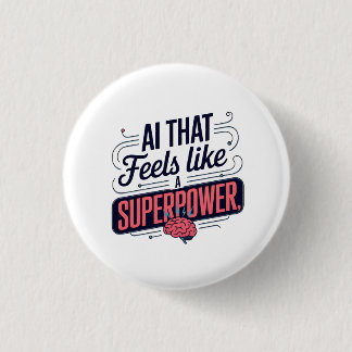 Artificial Intelligence Superpower Graphic 3 Cm Round Badge