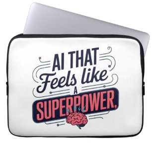 Artificial Intelligence Superpower Graphic Laptop Sleeve