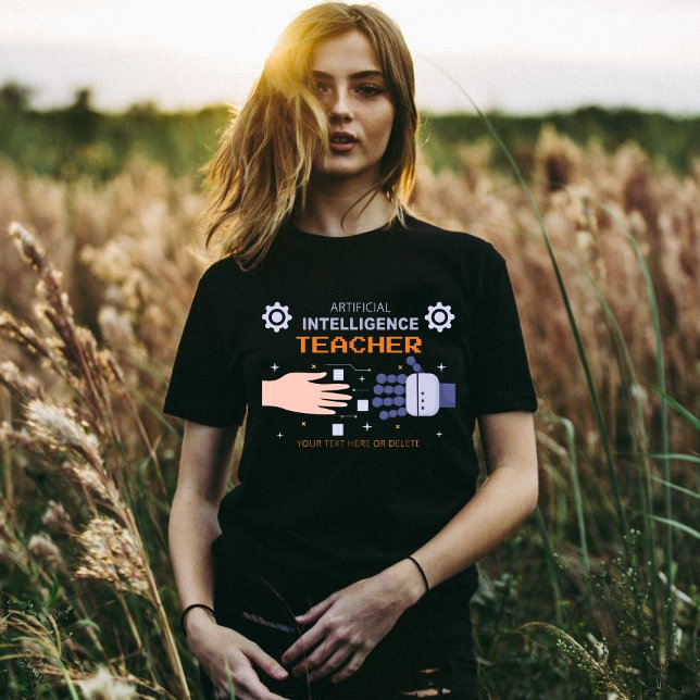 Artificial Intelligence Teacher - man & machine  T-Shirt (Creator Uploaded)