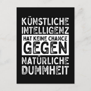 Artificial intelligence vs. Natural stupidity Postcard