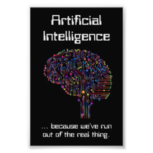 Artificial Intelligence vs Real Thing Photo Print