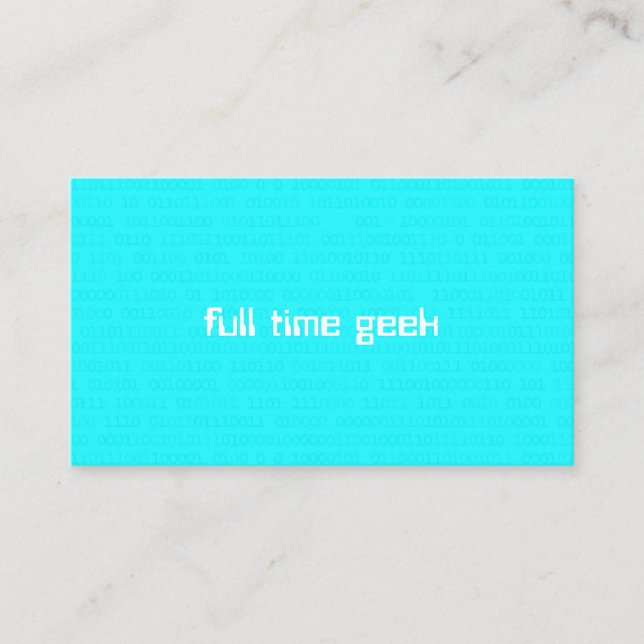 Artificial Intelligence Web AI Binary Numbers Business Card (Front)