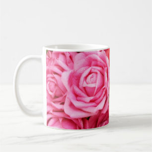 Artificial Red Rose Background Closeup Coffee Mug