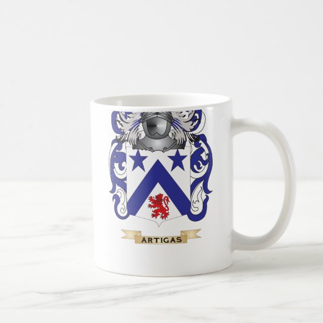 Artigas Coat of Arms (Family Crest) Coffee Mug (Right)