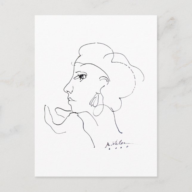 ARTILES HEAD OF WOMAN POSTCARDS (Front)