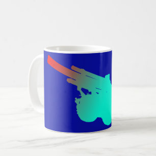 Artillery Gun Blue Coffee Mug