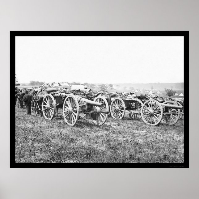 Artillery in Richmond, VA 1862 Poster (Front)