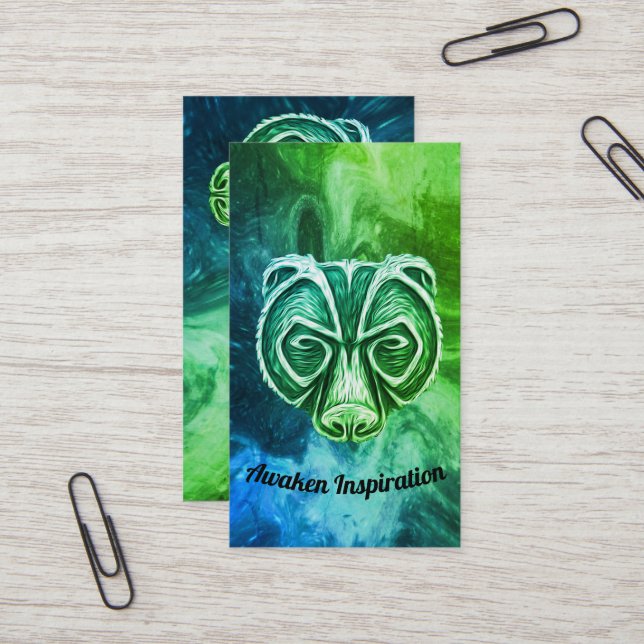 Artio Within~ Green Business Card (Front/Back In Situ)