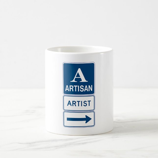 Artisan Artist Studio Sign Directional Arrow  Coffee Mug (Creator Uploaded)